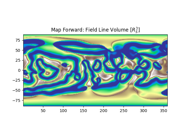 Map Forward: Field Line Volume [$R_S^3$]